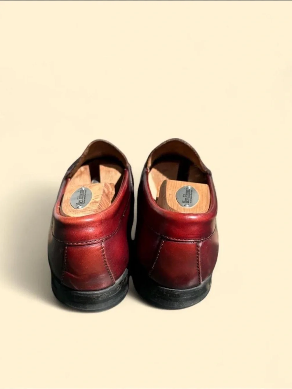 Vintage Burgundy Leather Penny Loafers Oxblood -10C